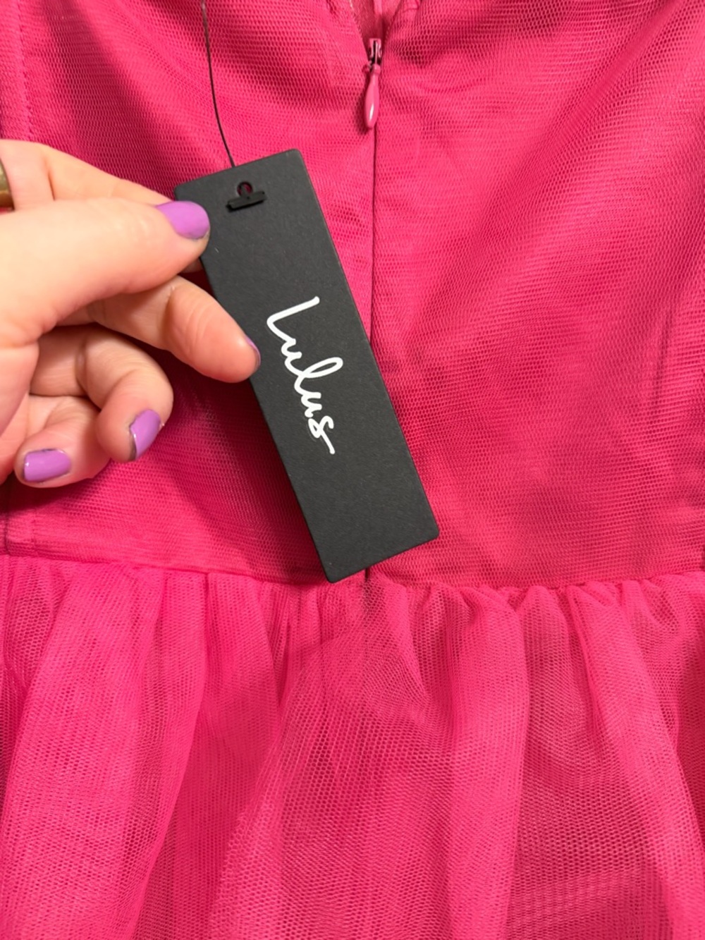 Lulus Hot Pink Tiered Tulle Corset Dress - Picture 5 of 6
